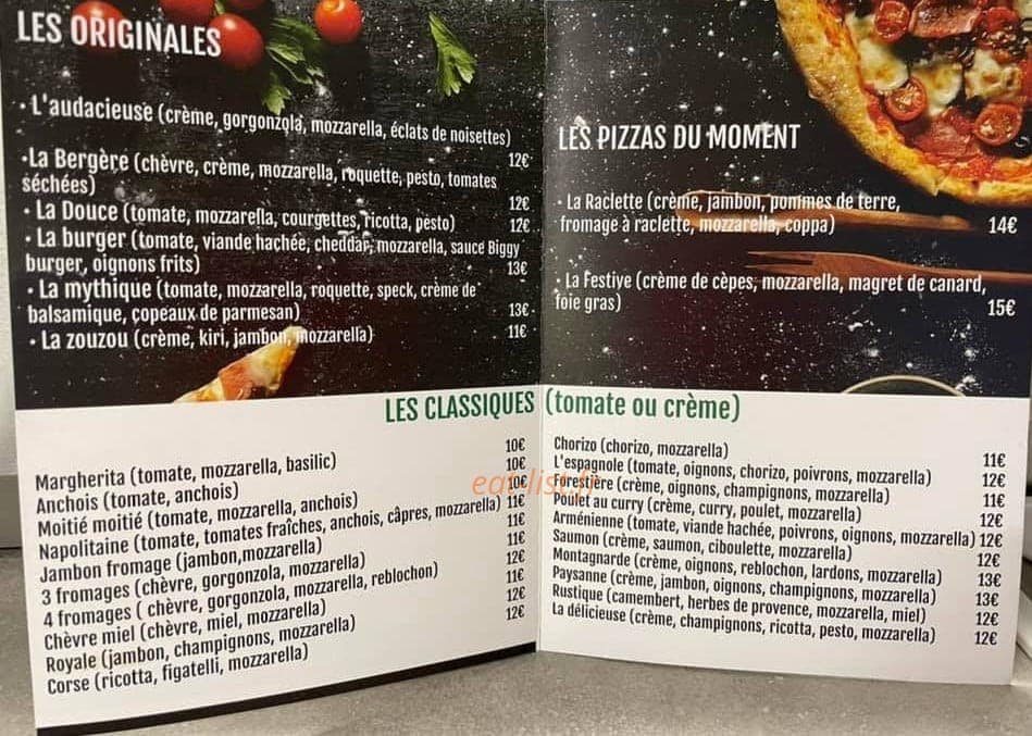 Pizza Chacha — carte page 1
