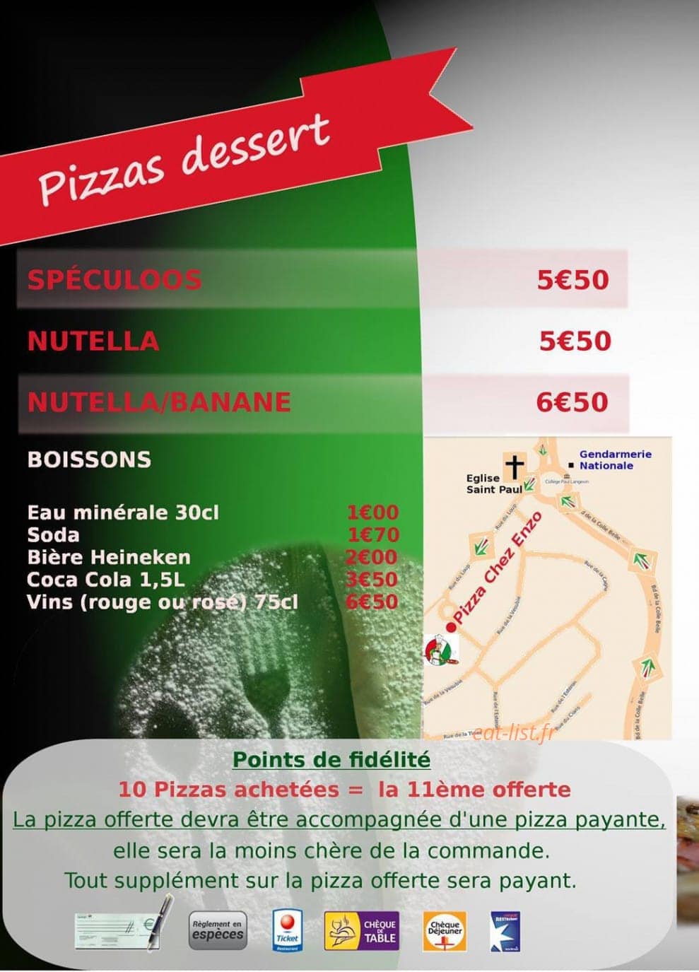 Pizza Chez Enzo — carte page 4