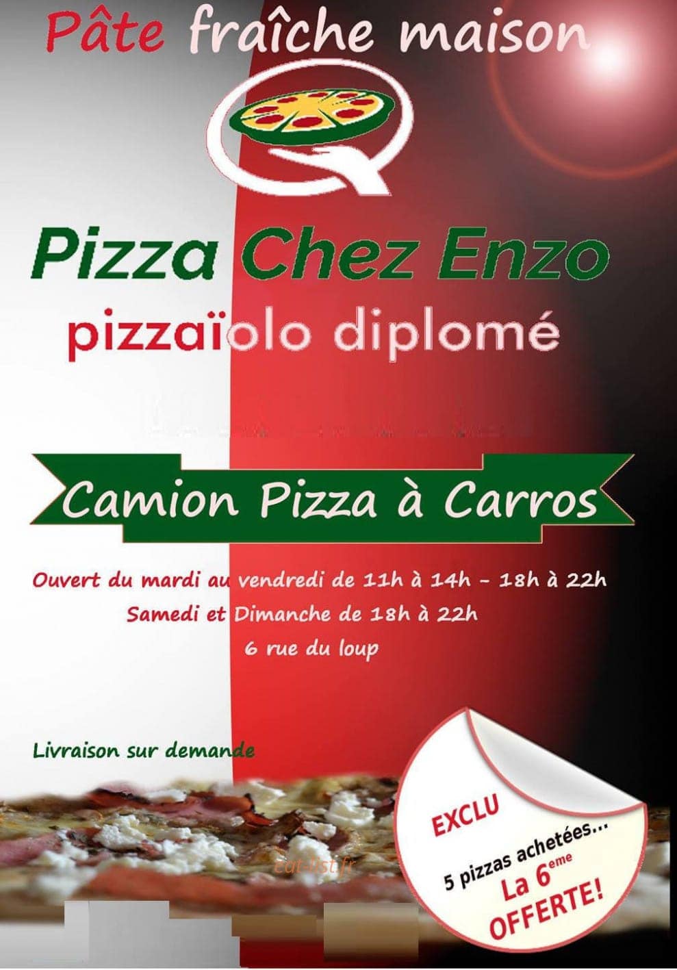 Pizza Chez Enzo — carte page 1
