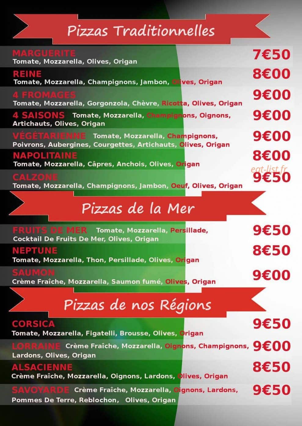 Pizza Chez Enzo — carte page 2