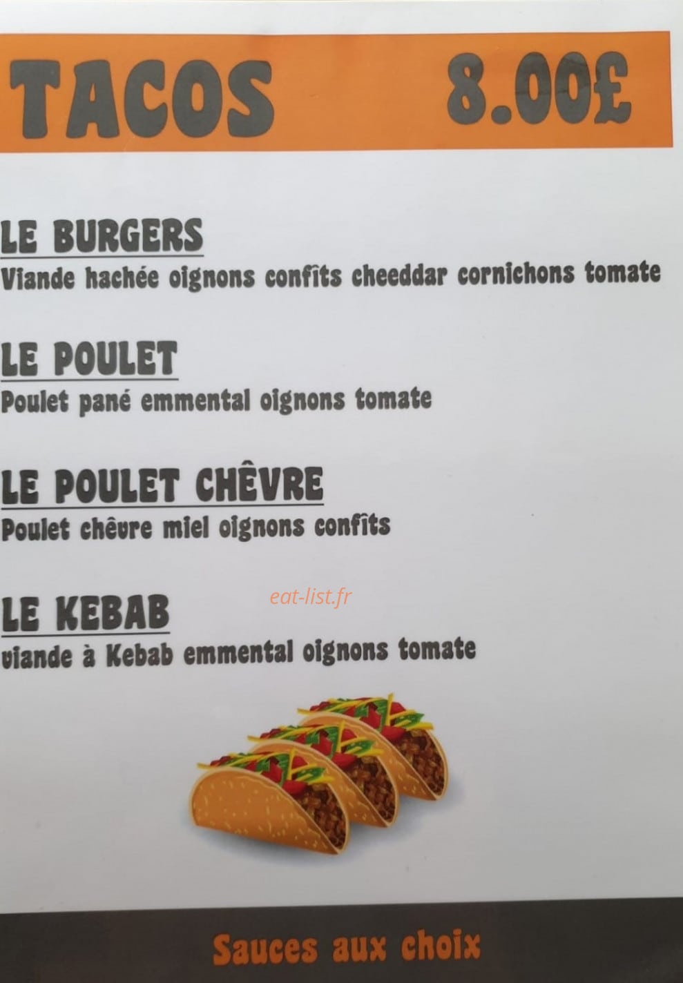 Pizza Chez Mathea — carte page 1