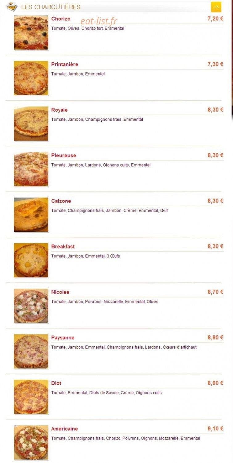 Pizza'Chic — carte page 4