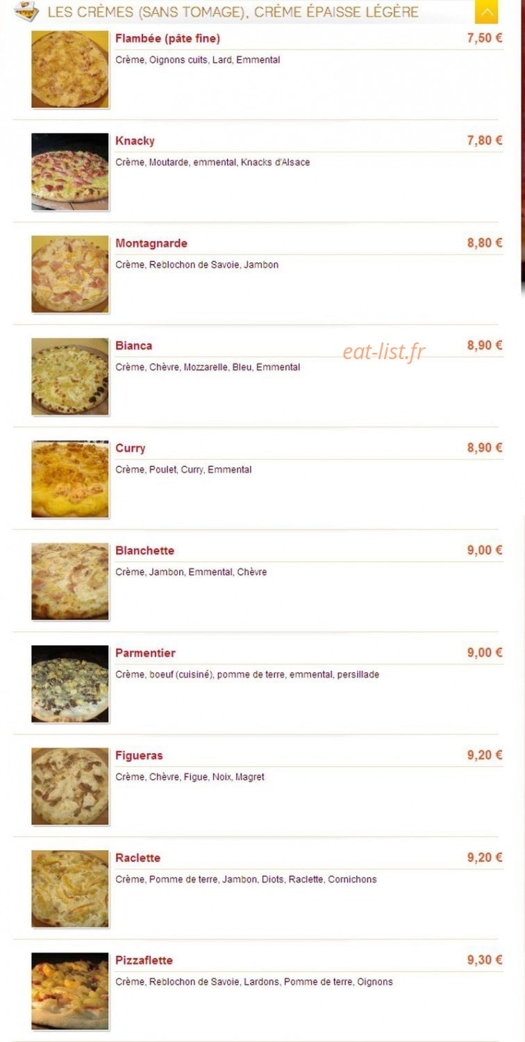 Pizza'Chic — carte page 3
