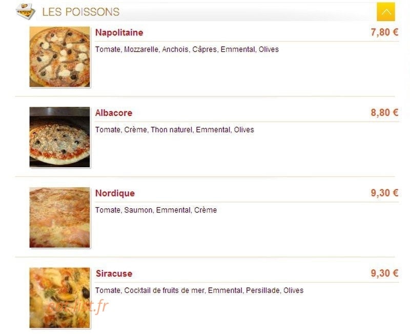 Pizza'Chic — carte page 8