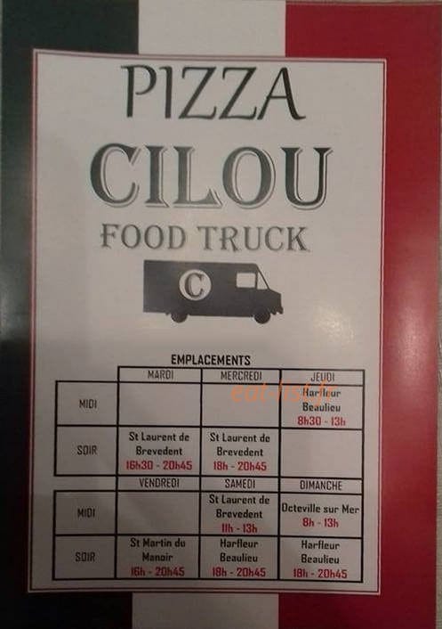 Pizza cilou — carte page 1