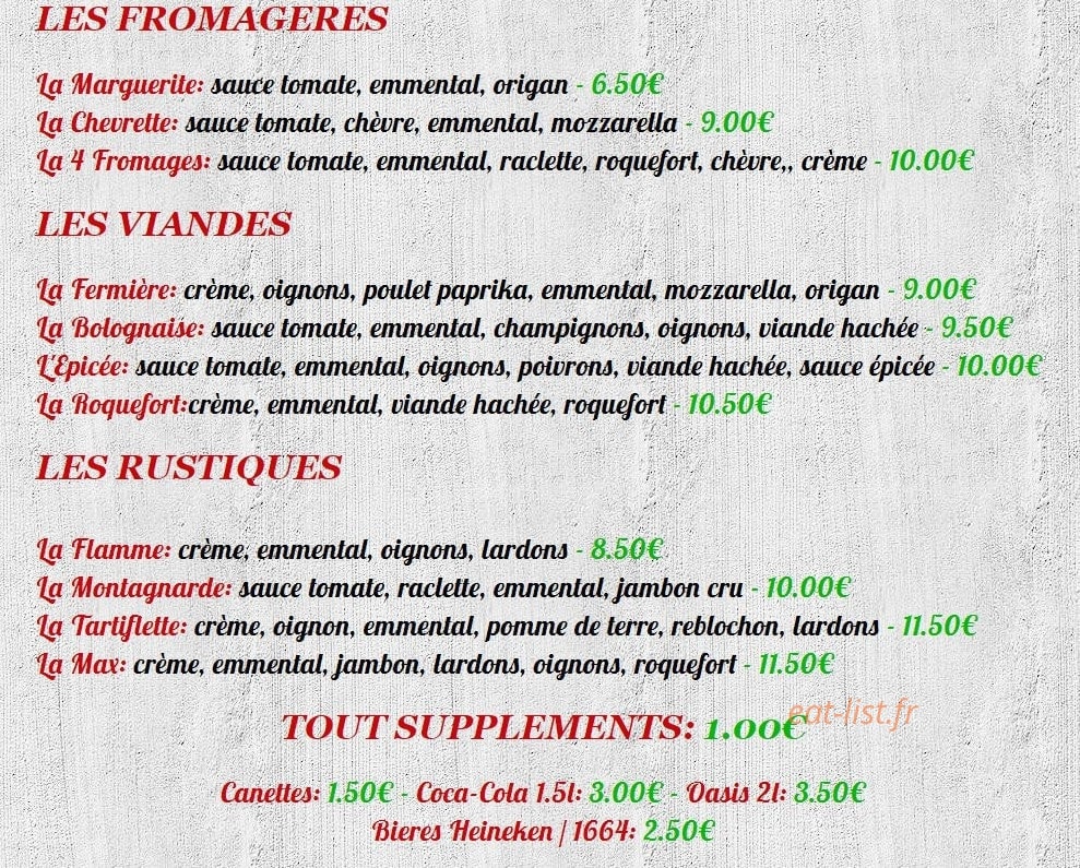 Pizza Clos Verger — carte page 2
