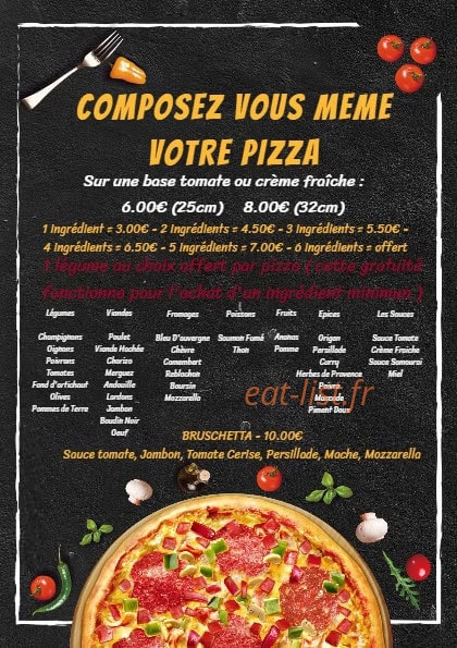 Pizza Cœur — carte page 1