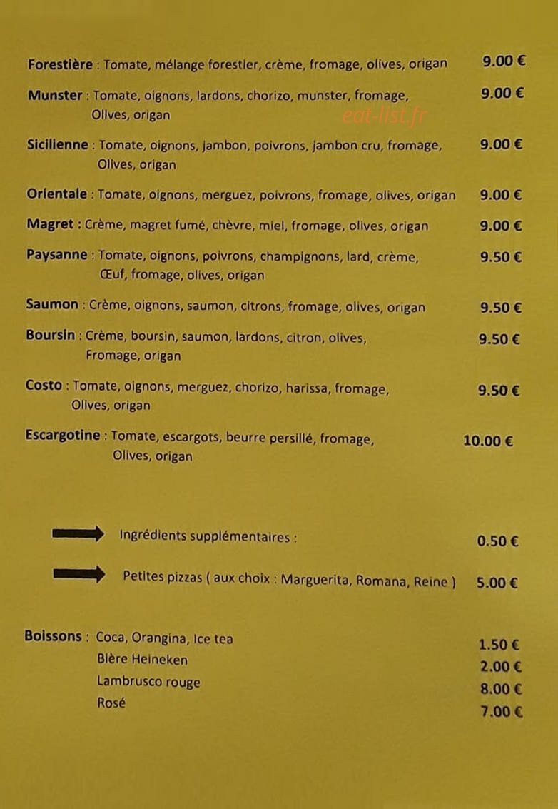 Pizza comtoise — carte page 3