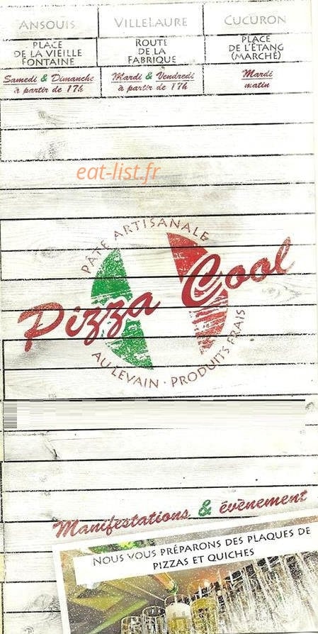 Pizza Cool — carte page 1