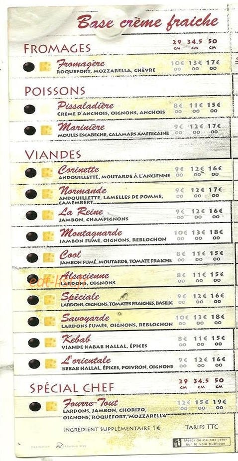 Pizza Cool — carte page 3
