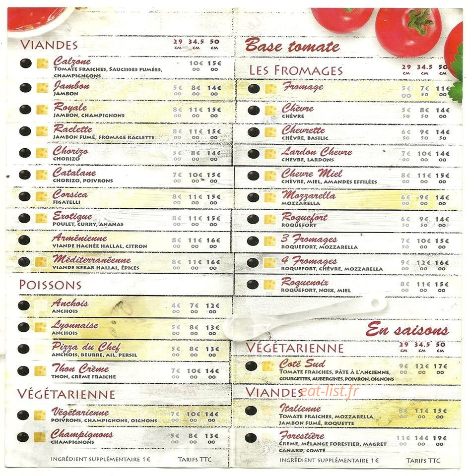 Pizza Cool — carte page 2