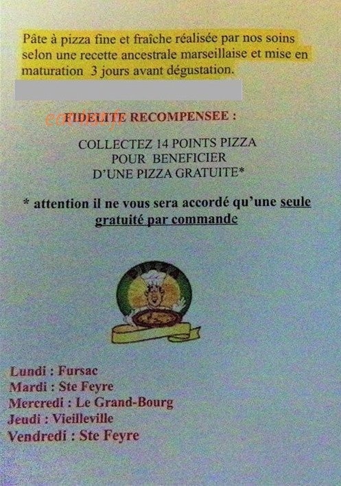 Pizza d'Antan — carte page 3