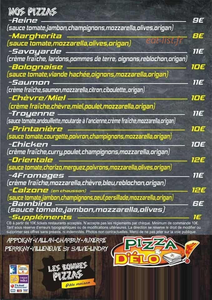 Pizza d'Elo — carte page 2