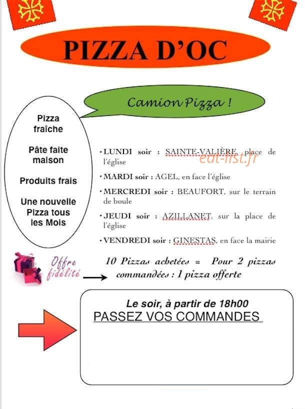 Pizza D'oc — carte page 2