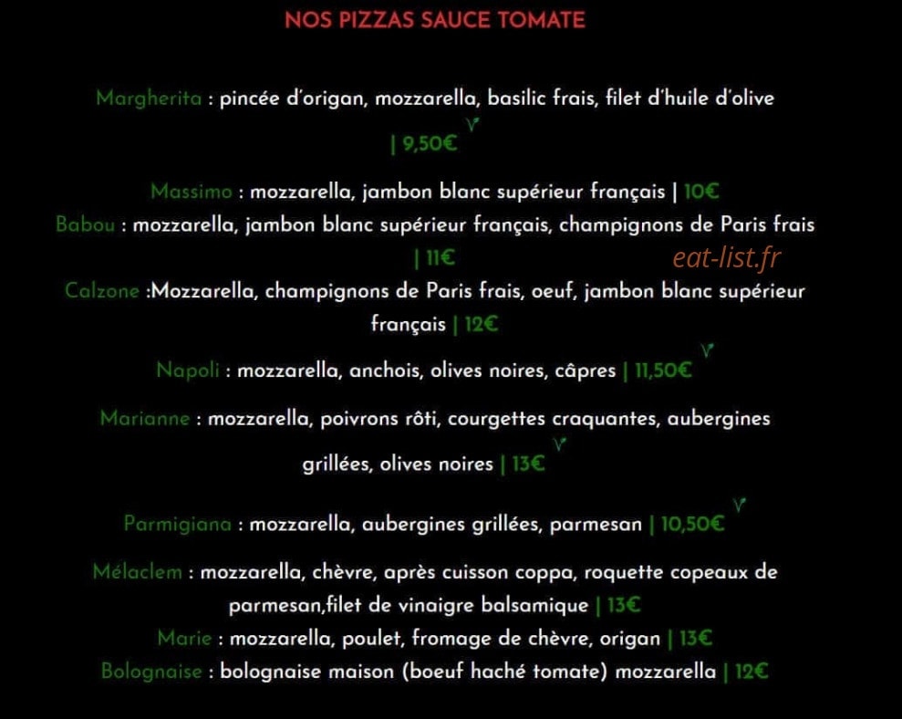 Pizza Da Stefano — carte page 1