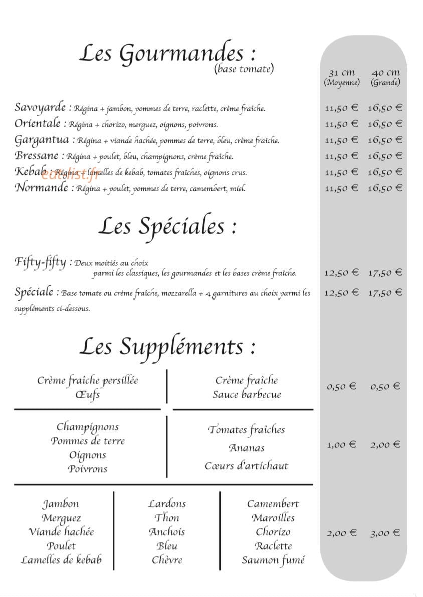 Pizza Daisy'R — carte page 3