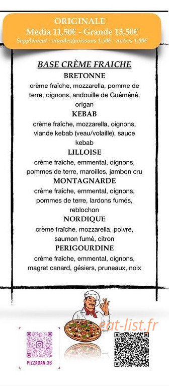 Pizza’Dan — carte page 2