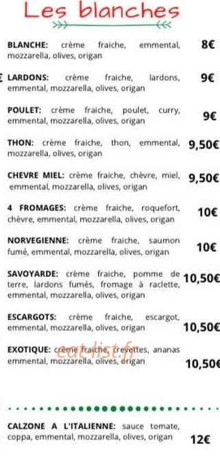 Pizza de la Mamma — carte page 3