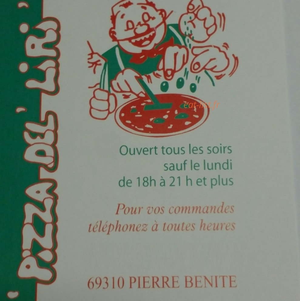Pizza Del Liri — carte page 1