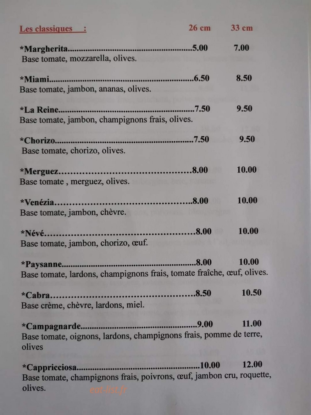Pizza Del Poema — carte page 1