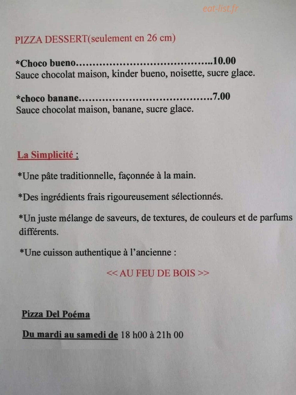 Pizza Del Poema — carte page 6