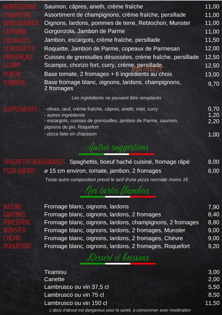 Pizza Délice — carte page 3