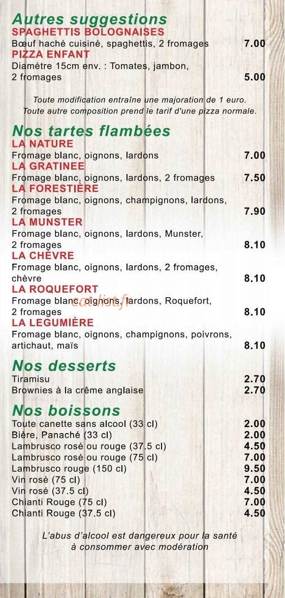 Pizza Délice — carte page 3