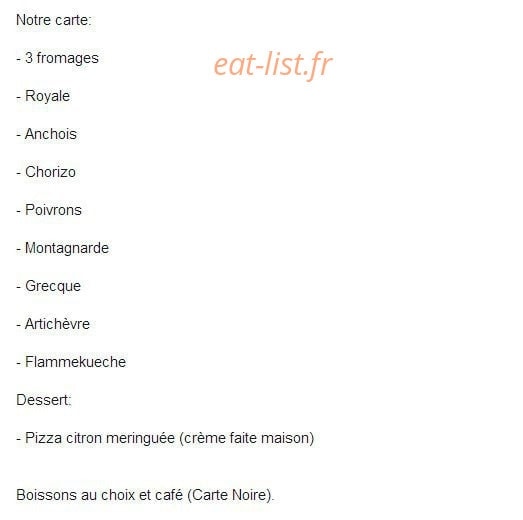Pizza Dell'Arte — carte page 1