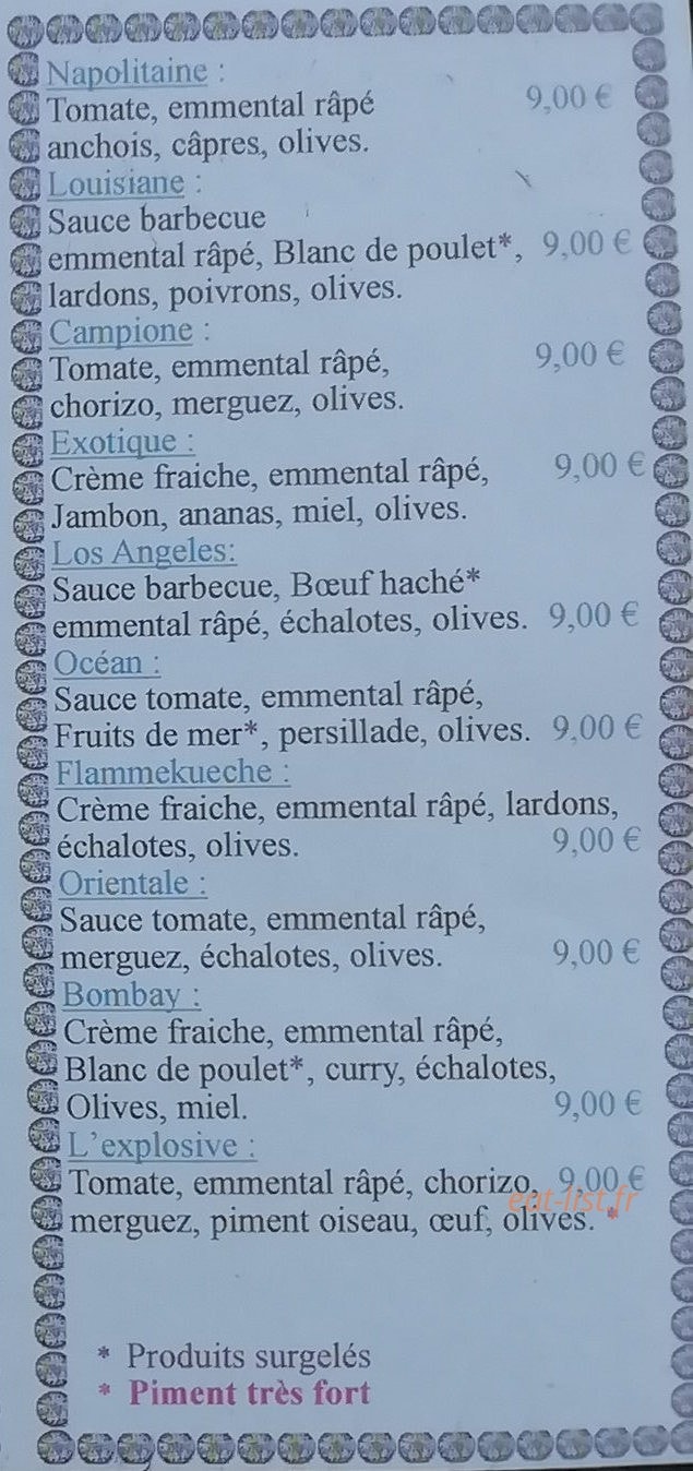 Pizza des Anges — carte page 2
