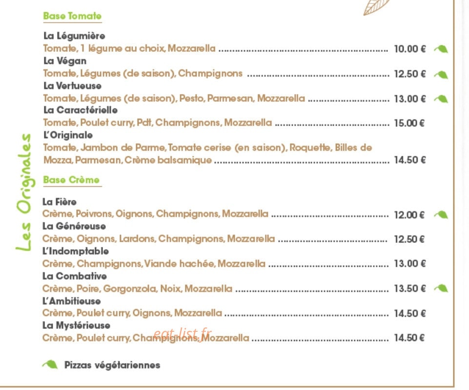 Pizza des Costes — carte page 2