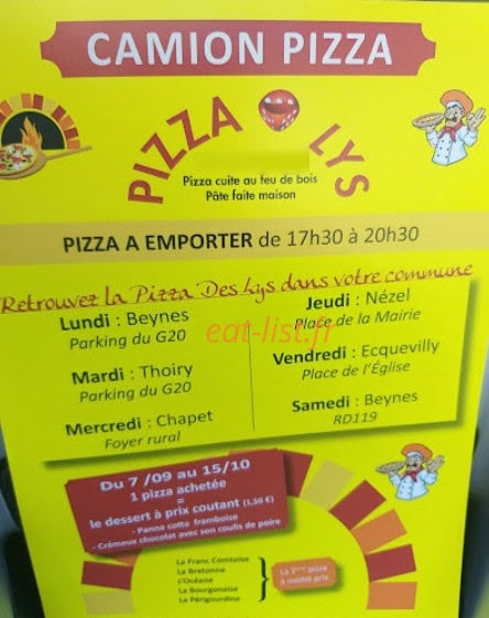 Pizza DesLys78 — carte page 1