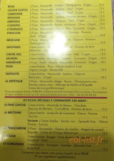 Pizza DesLys78 — carte page 2