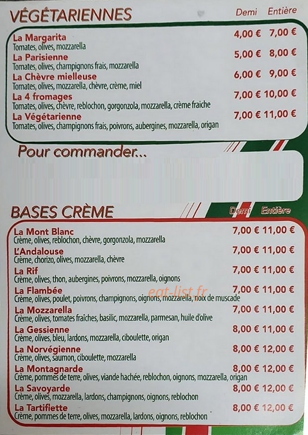 Pizza Dinapoli — carte page 2