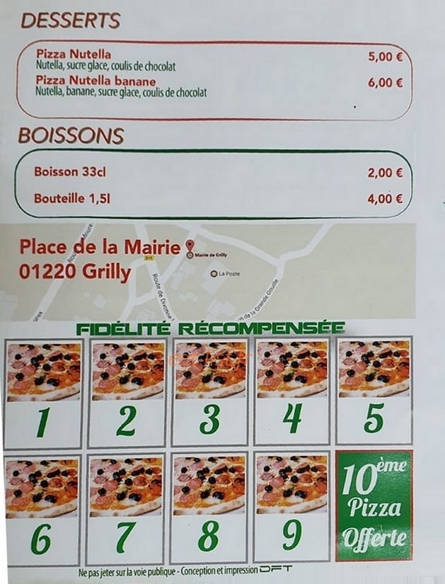 Pizza Dinapoli — carte page 4