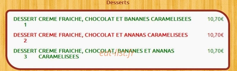 Pizza Doudou — carte page 2
