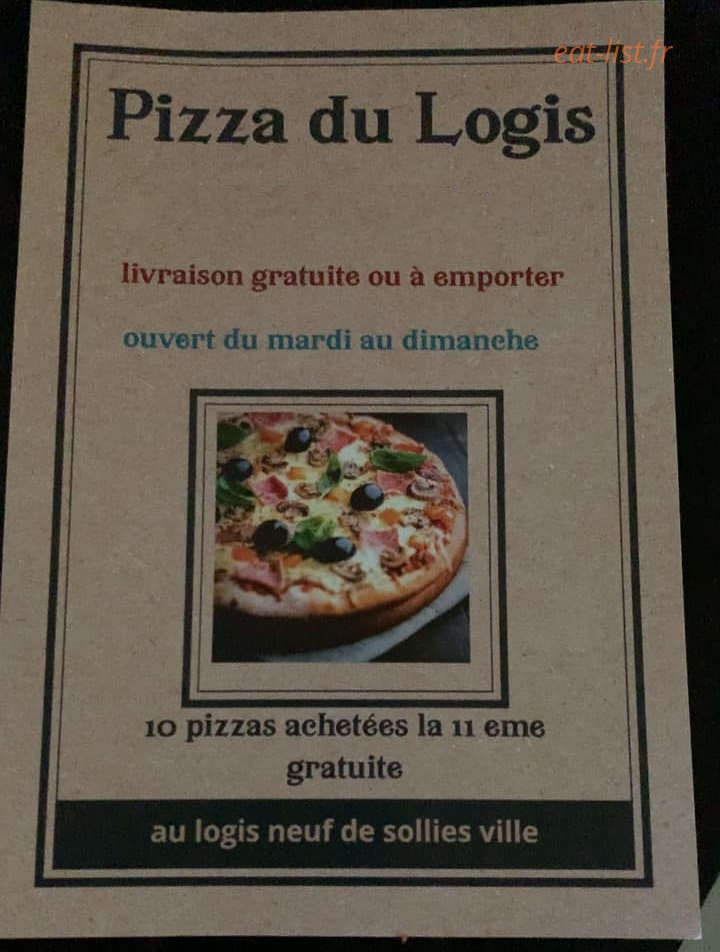 Pizza du logis — carte page 1
