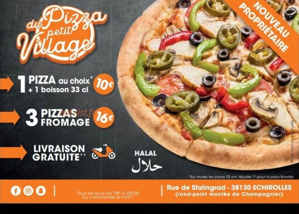 Pizza du petit village — carte page 1