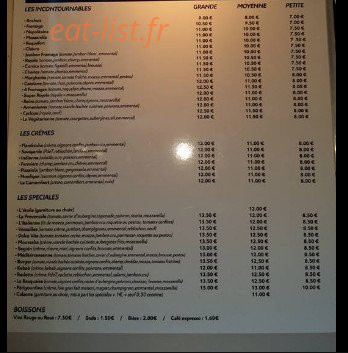 Pizza du rond point — carte page 1
