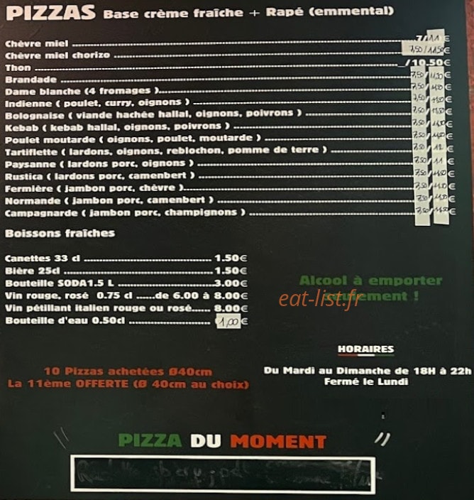 Pizza du sud nico — carte page 2