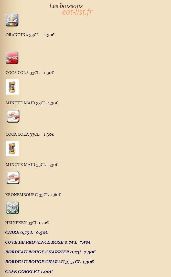 Pizza en faim — carte page 4