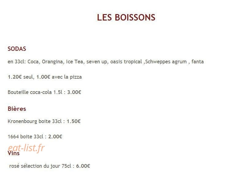 Pizza et plus — carte page 3