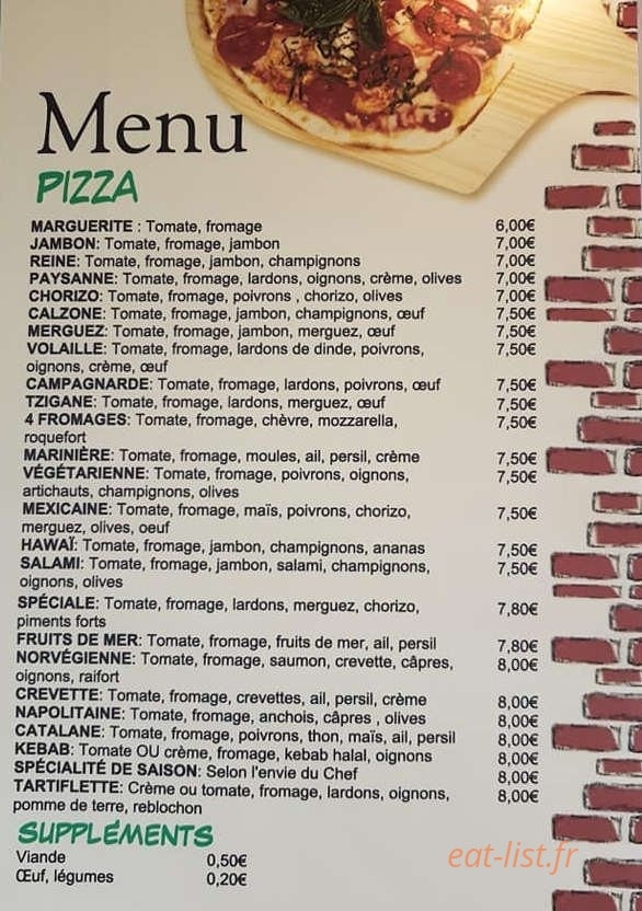 Pizza fab — carte page 2
