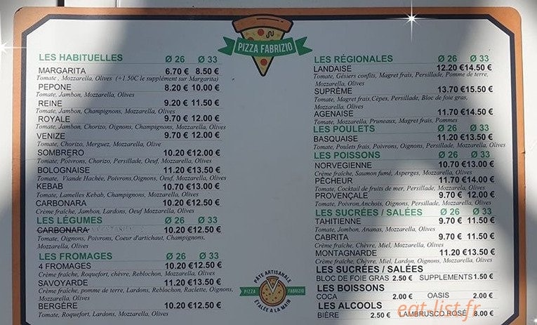 Pizza fabrizio — carte page 2