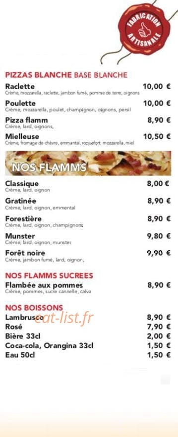 Pizza Flamm Laurent — carte page 2