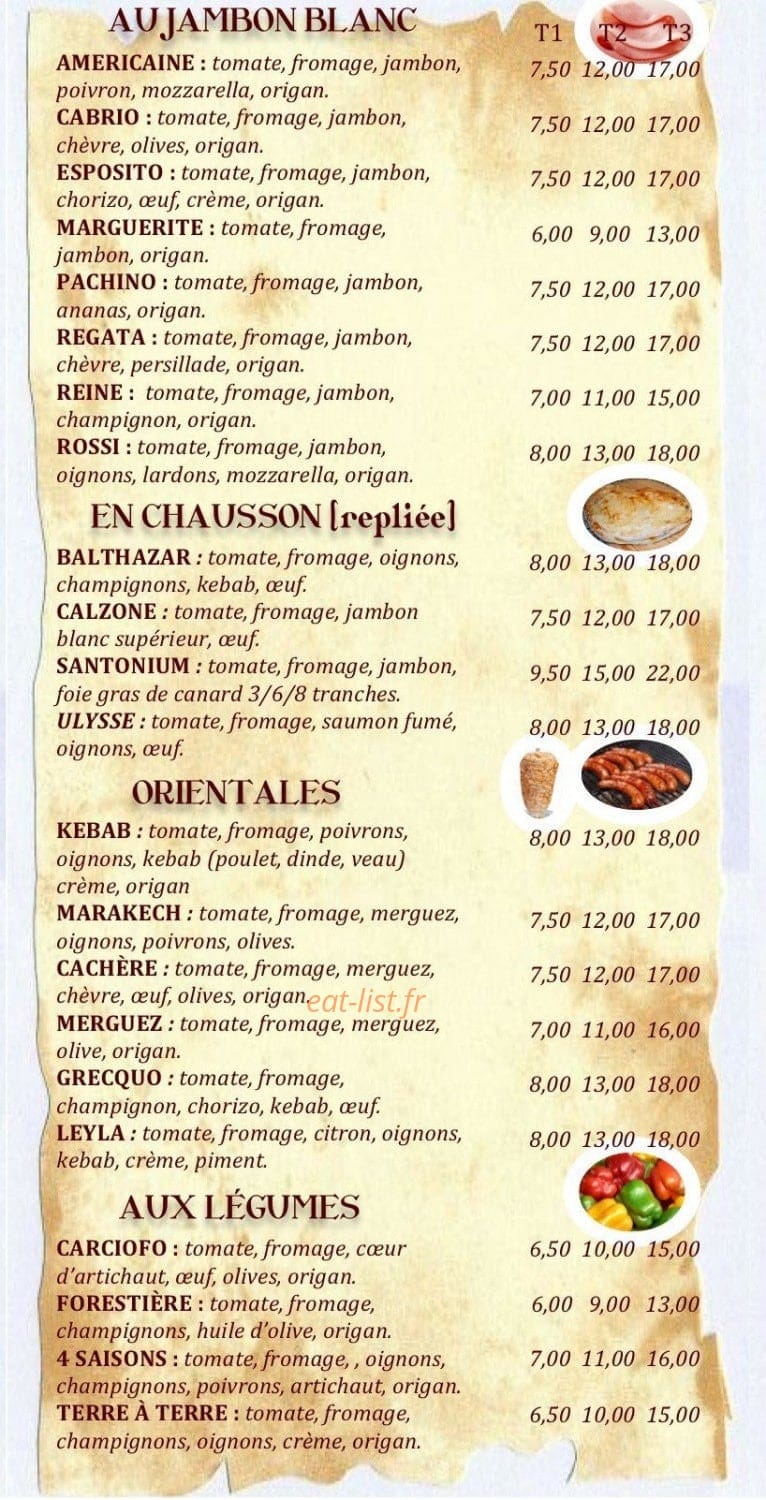 Pizza flamme — carte page 2
