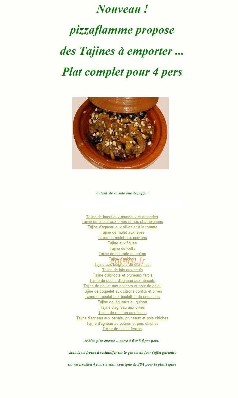 Pizza flamme — carte page 10