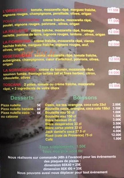 Pizza Flavio — carte page 3