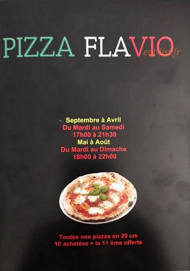 Pizza Flavio — carte page 1