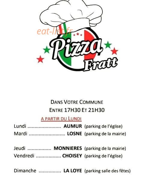 Pizza Fratt — carte page 1