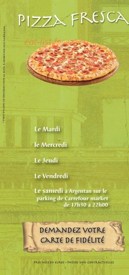 Pizza fresca — carte page 2